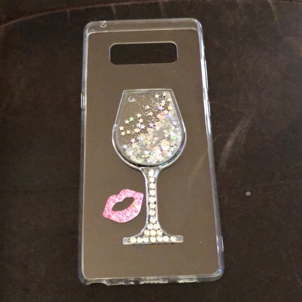 wine glass pattern phone case